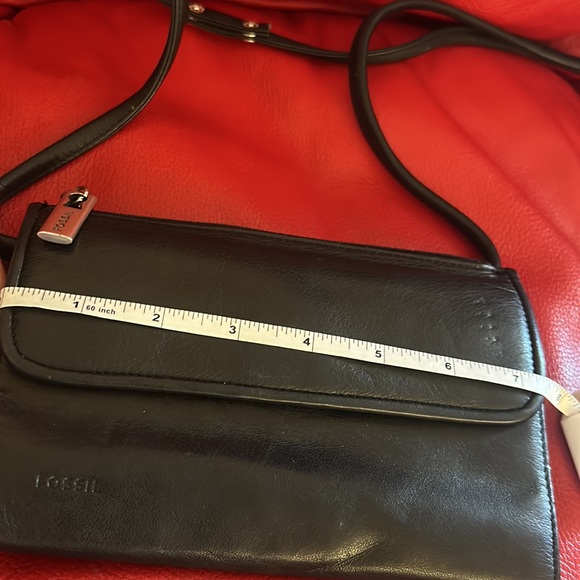 Fossil purse,  with phone holder. Small leather crossbody - Picture 11 of 12